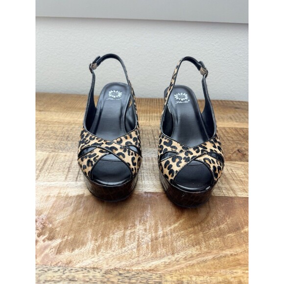 Yellowbox Women's Slingback Sandals Cheetah Wedge Huffy Print 9 Leather Upper - Picture 4 of 8